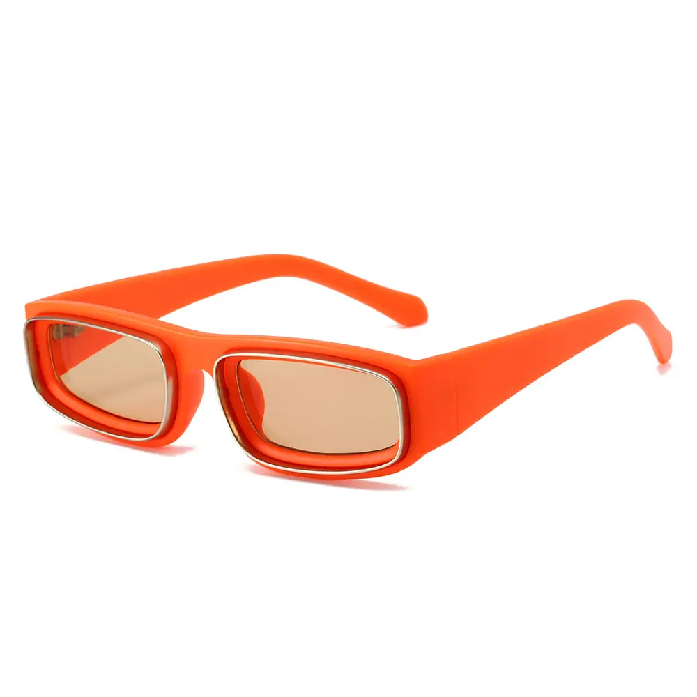 Black Square Frame Sunglasses European Style - Image 7