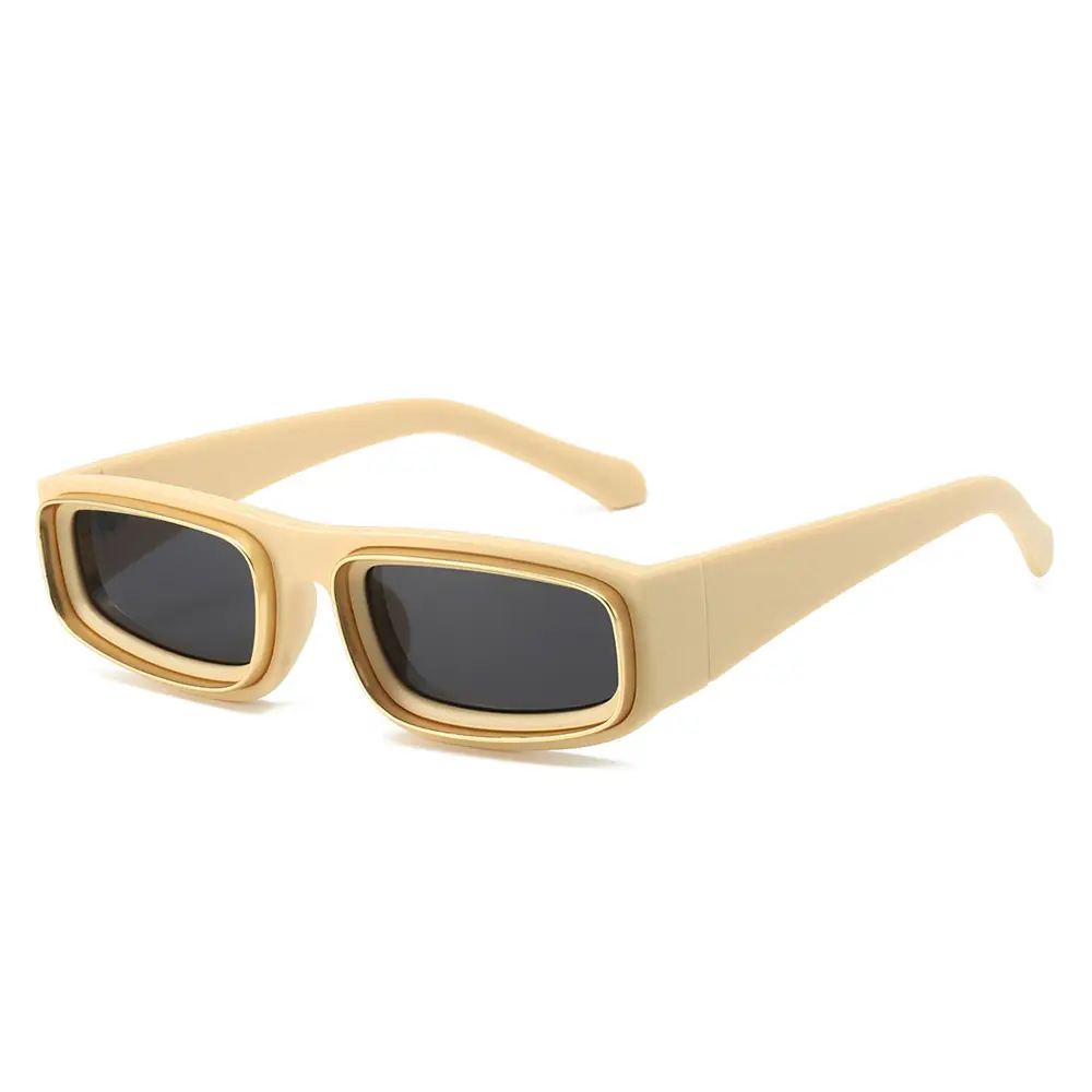 Black Square Frame Sunglasses European Style - Image 8