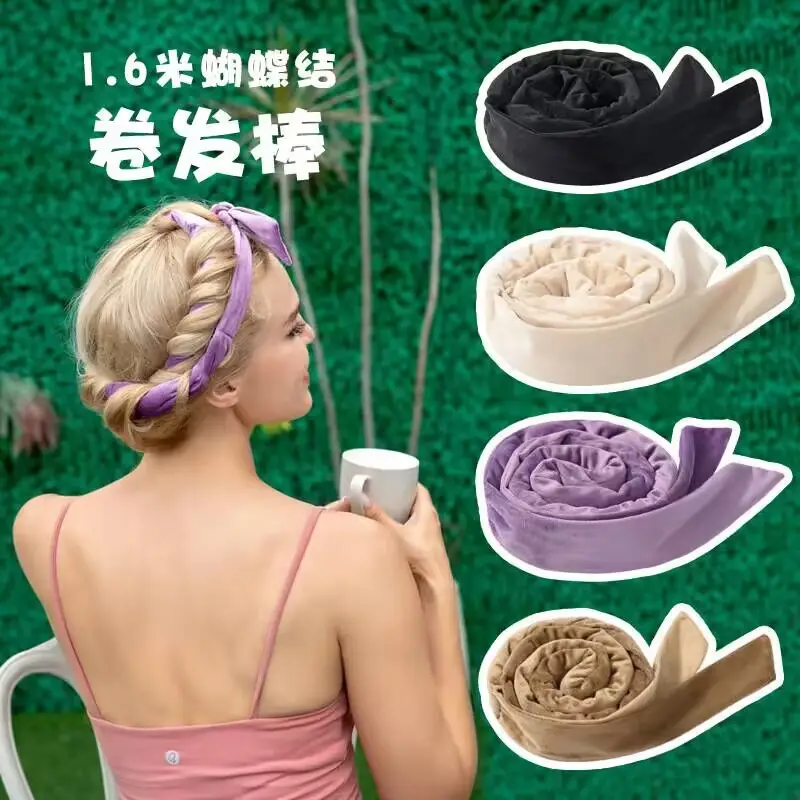 New Amazon bow sleep curly hair artifact cross-border Big Wave non-hot curling stick lazy hair curler - Image 4