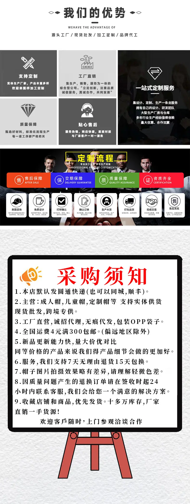 Black Cotton Peaked Cap for Women & Men — feature 11