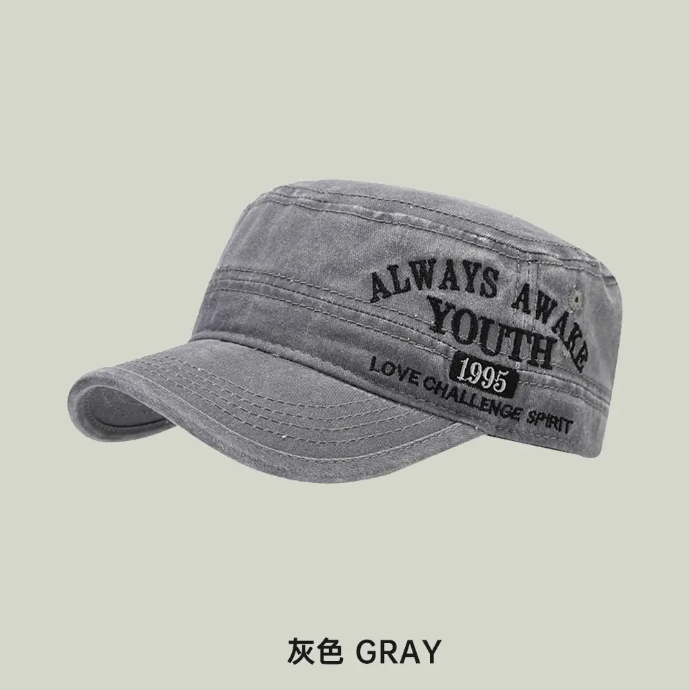 Black Cotton Peaked Cap for Women & Men - Image 2