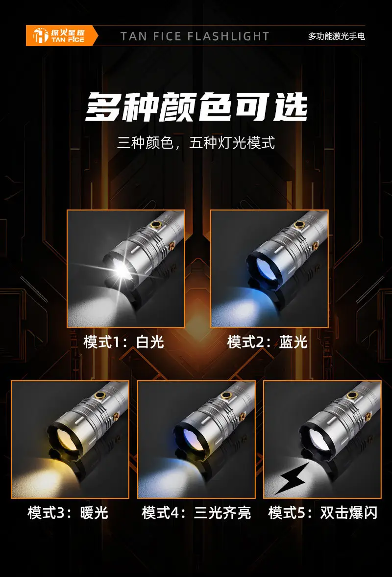 Rechargeable Flashlight with Strong Light & Long Battery Life — feature 13