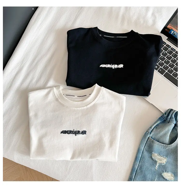 White Korean Letter T-Shirt for Boys Autumn β feature 12