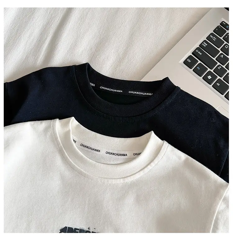 White Korean Letter T-Shirt for Boys Autumn β feature 18