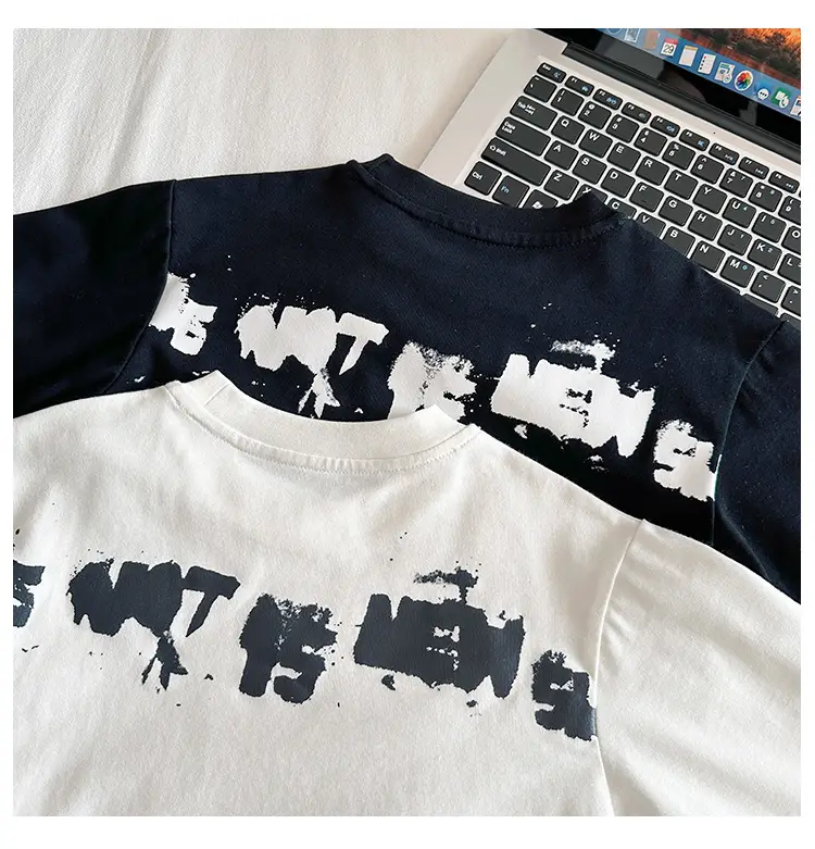 White Korean Letter T-Shirt for Boys Autumn β feature 19
