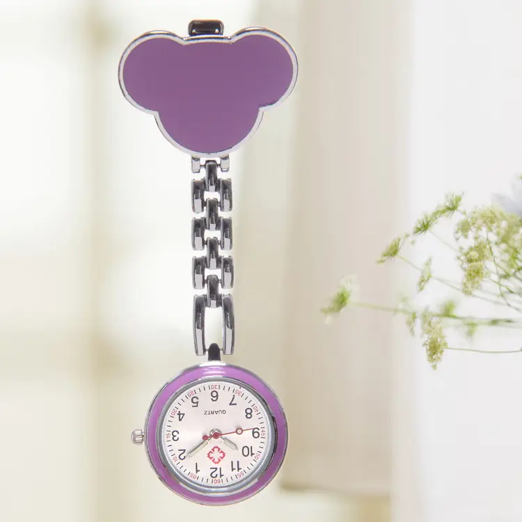 Blue Mickey Nurse Hanging Watch with Chain - Image 2