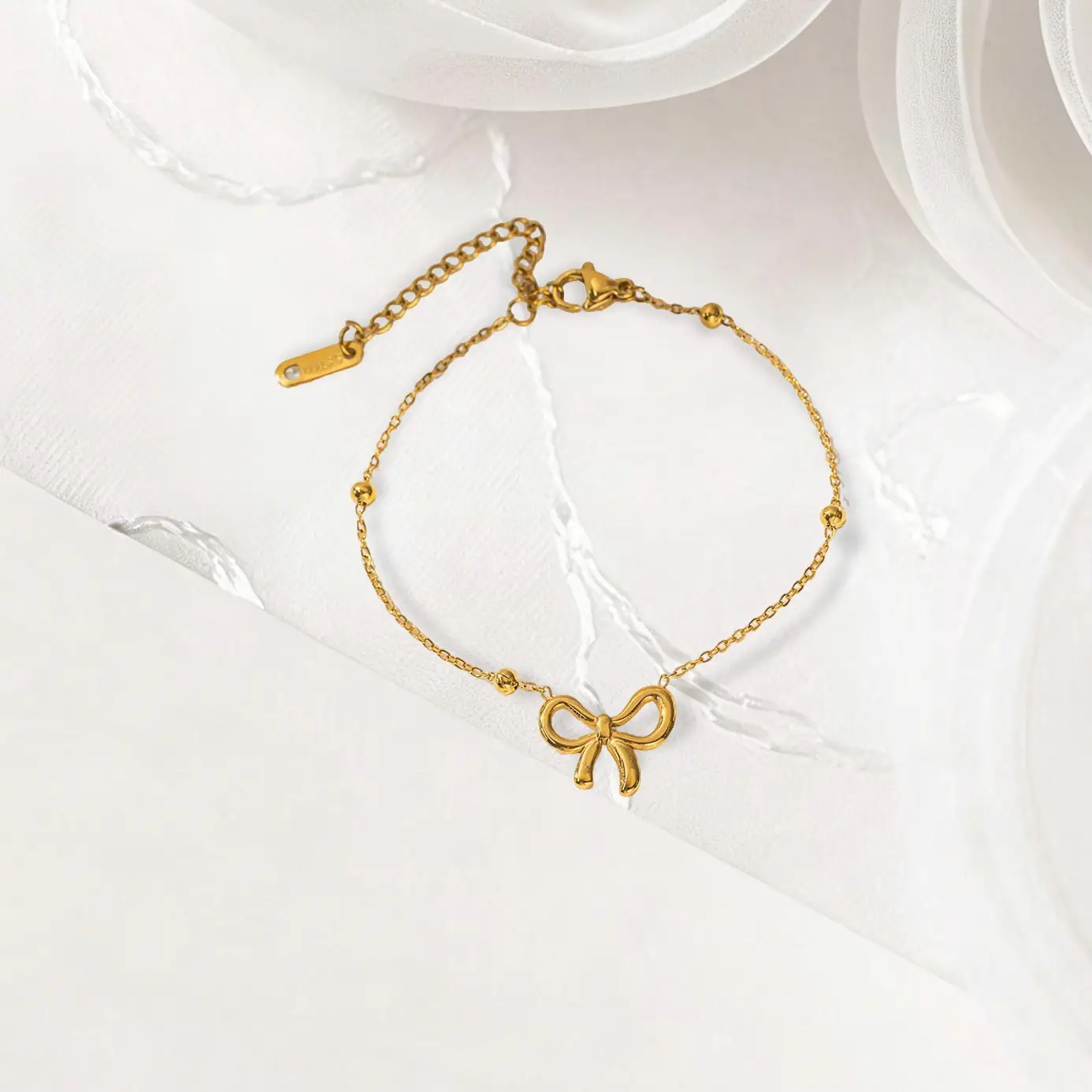 Gold Bow Tie Clavicle Necklace for Women - Image 10