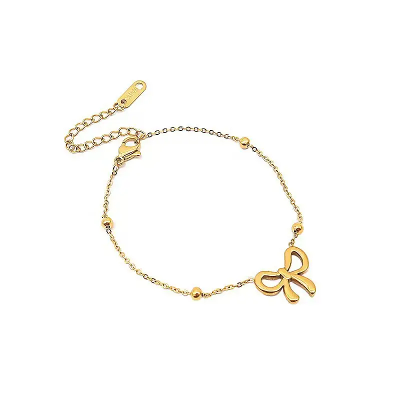 Gold Bow Tie Clavicle Necklace for Women - Image 4