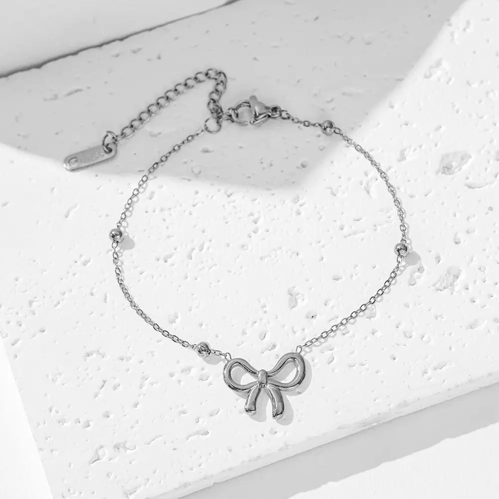 Gold Bow Tie Clavicle Necklace for Women - Image 6