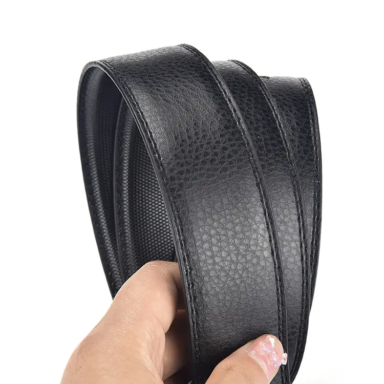Men's Leather Belt with Metal Buckle Brown - Image 31