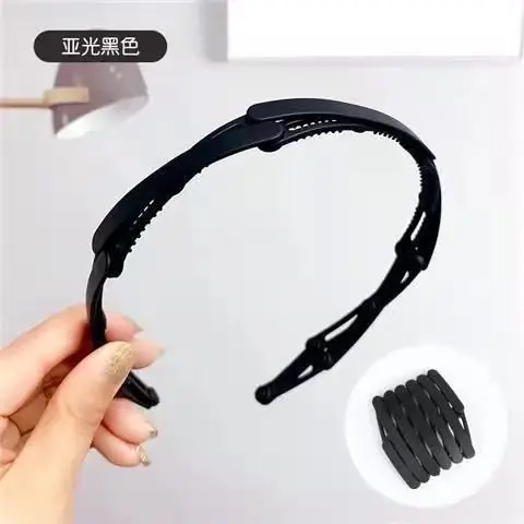 Retractable Toothed Hair Grooming Headband for Women - Image 7