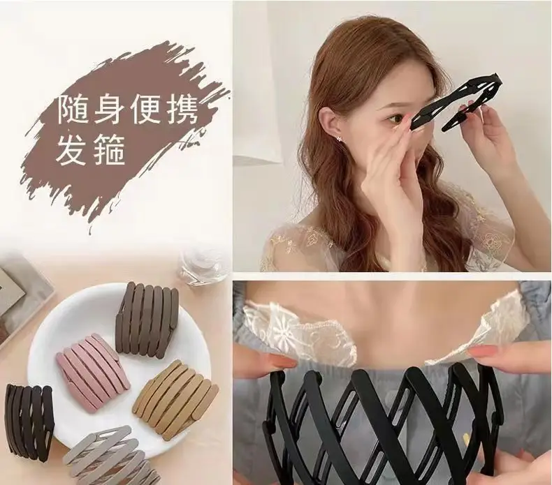 Retractable Toothed Hair Grooming Headband for Women — feature 1