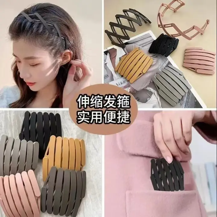 Retractable Toothed Hair Grooming Headband for Women — feature 8