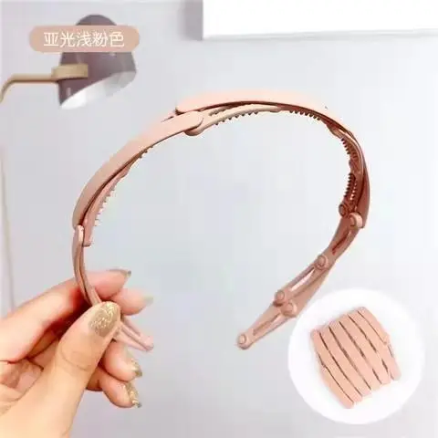 Retractable Toothed Hair Grooming Headband for Women - Image 3