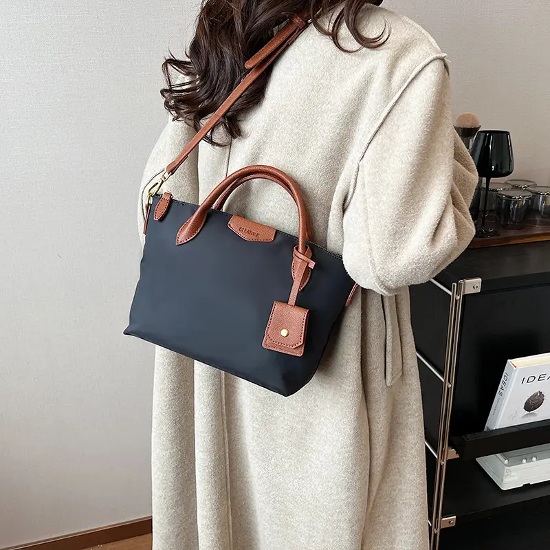 Women Crossbody Tote Bag Beige Nylon 2025 Spring - Image 4