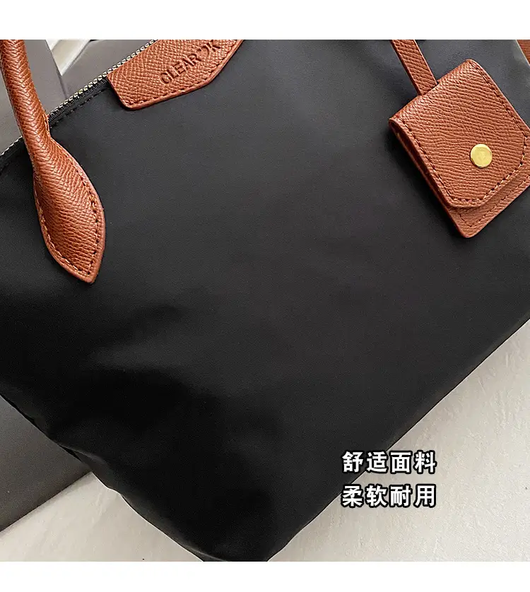 Women Crossbody Tote Bag Beige Nylon 2025 Spring — feature 10