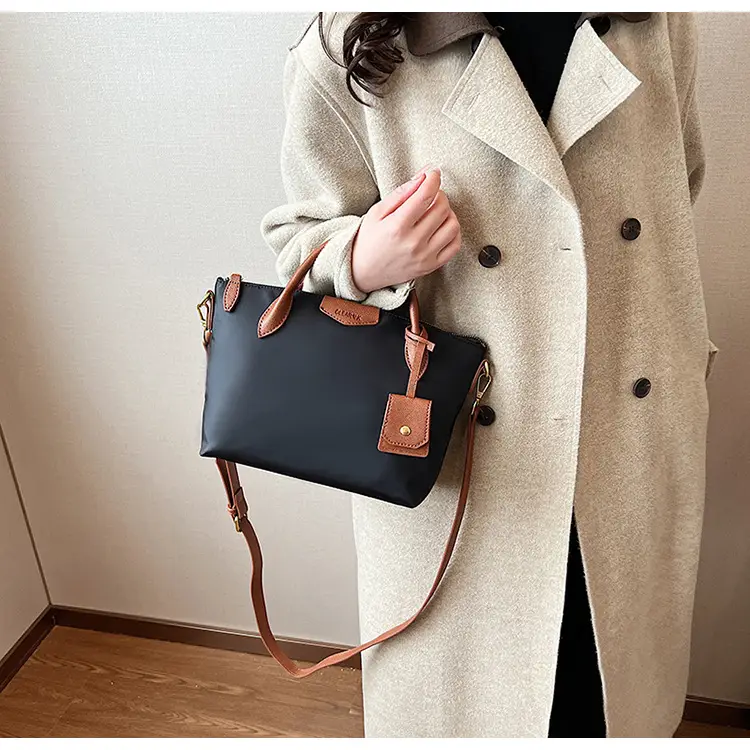 Women Crossbody Tote Bag Beige Nylon 2025 Spring — feature 18