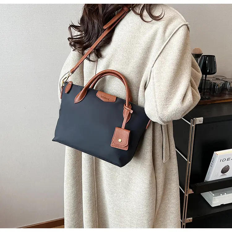 Women Crossbody Tote Bag Beige Nylon 2025 Spring — feature 20
