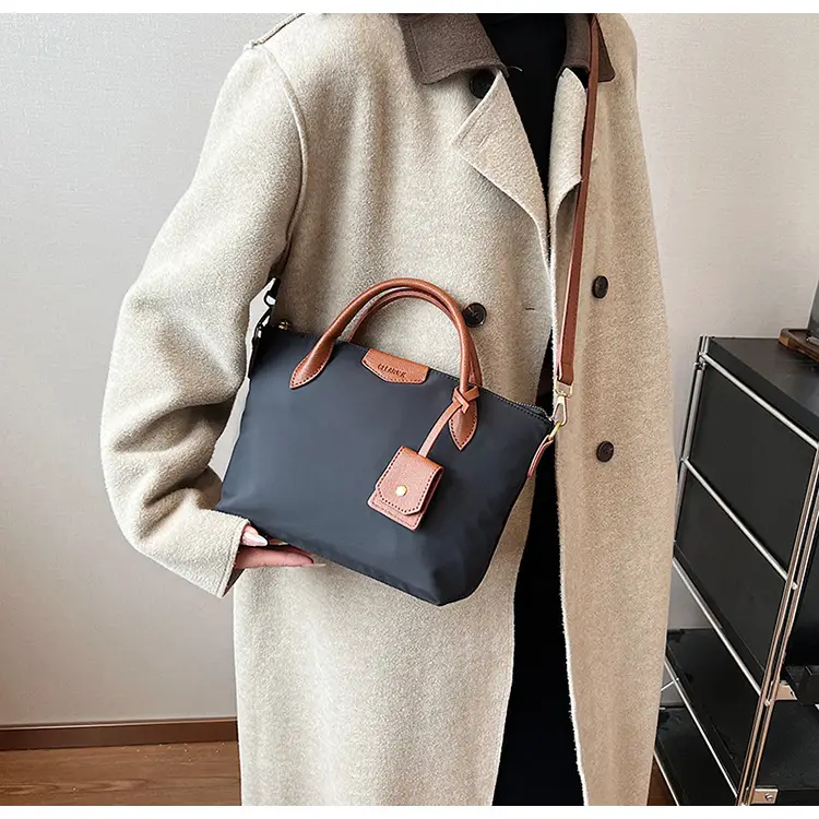 Women Crossbody Tote Bag Beige Nylon 2025 Spring — feature 22