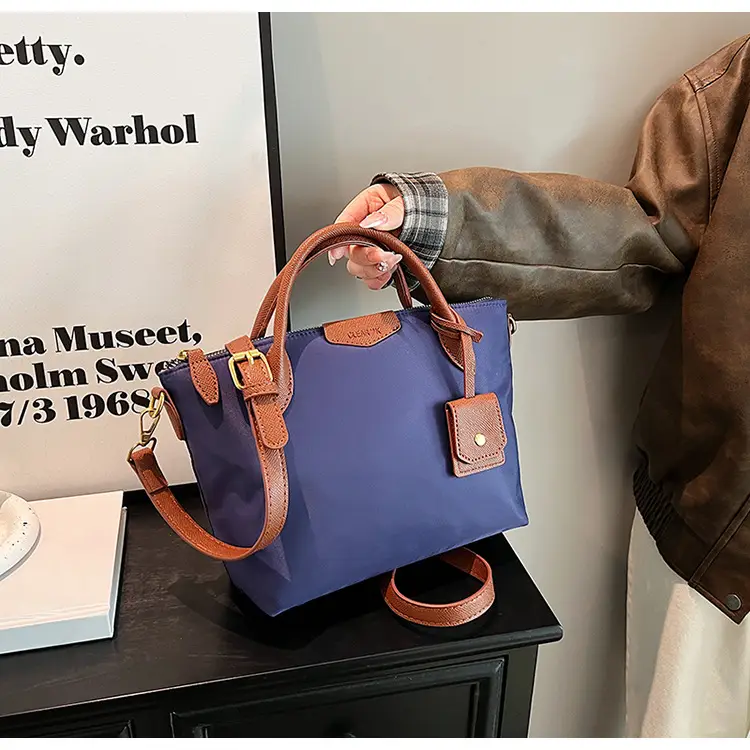 Women Crossbody Tote Bag Beige Nylon 2025 Spring — feature 33