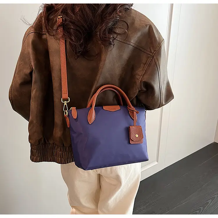 Women Crossbody Tote Bag Beige Nylon 2025 Spring — feature 35