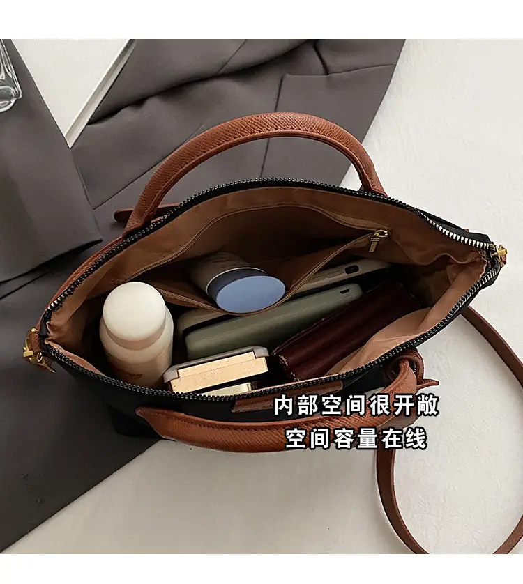 Women Crossbody Tote Bag Beige Nylon 2025 Spring — feature 4