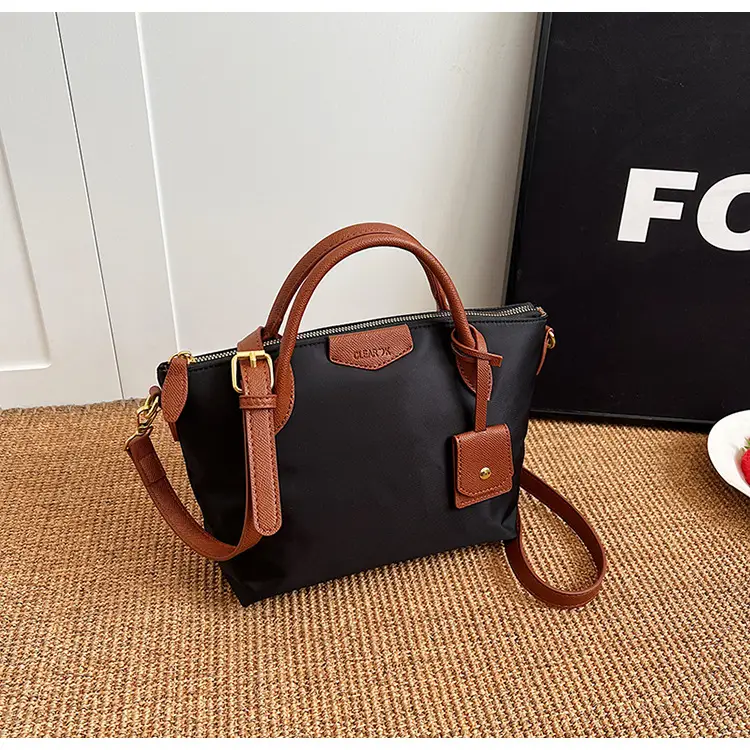 Women Crossbody Tote Bag Beige Nylon 2025 Spring — feature 42