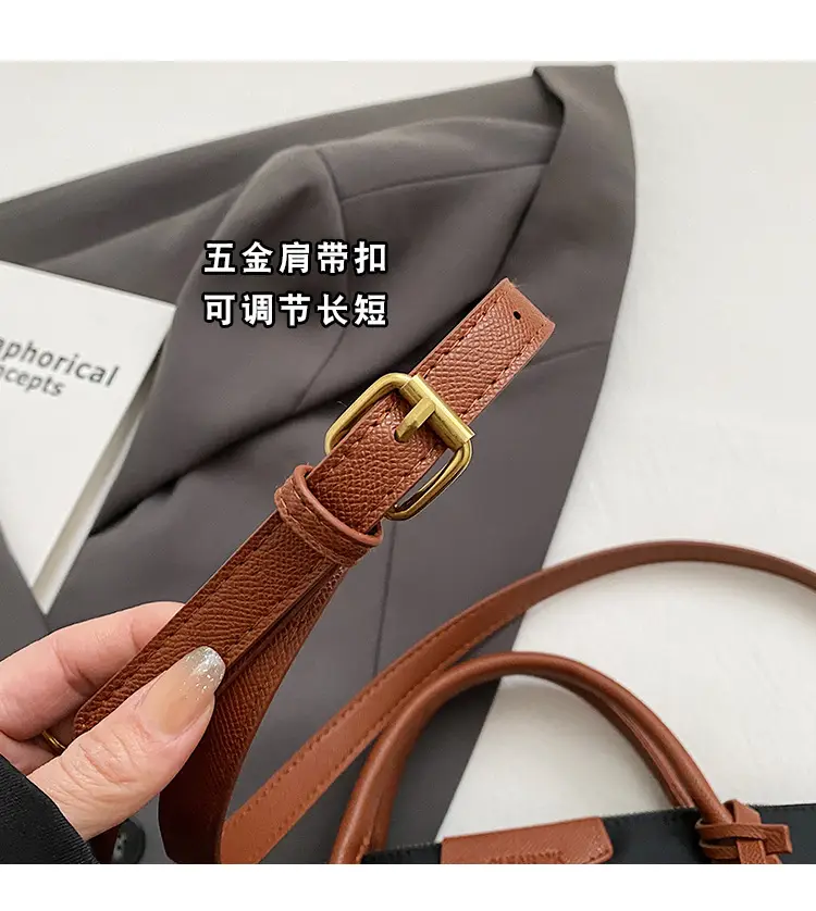 Women Crossbody Tote Bag Beige Nylon 2025 Spring — feature 7