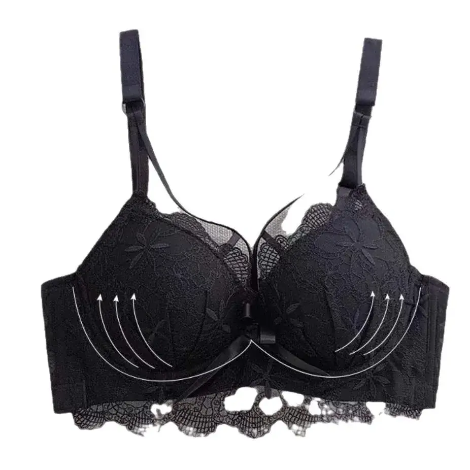 Red Lace Push Up Bra for Small Chest Anti Sagging - Image 13