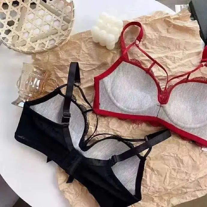 Red Lace Push Up Bra for Small Chest Anti Sagging — feature 22