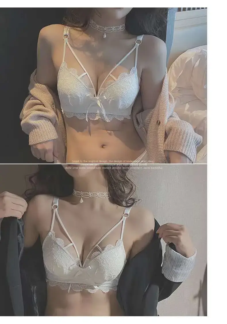 Red Lace Push Up Bra for Small Chest Anti Sagging — feature 24