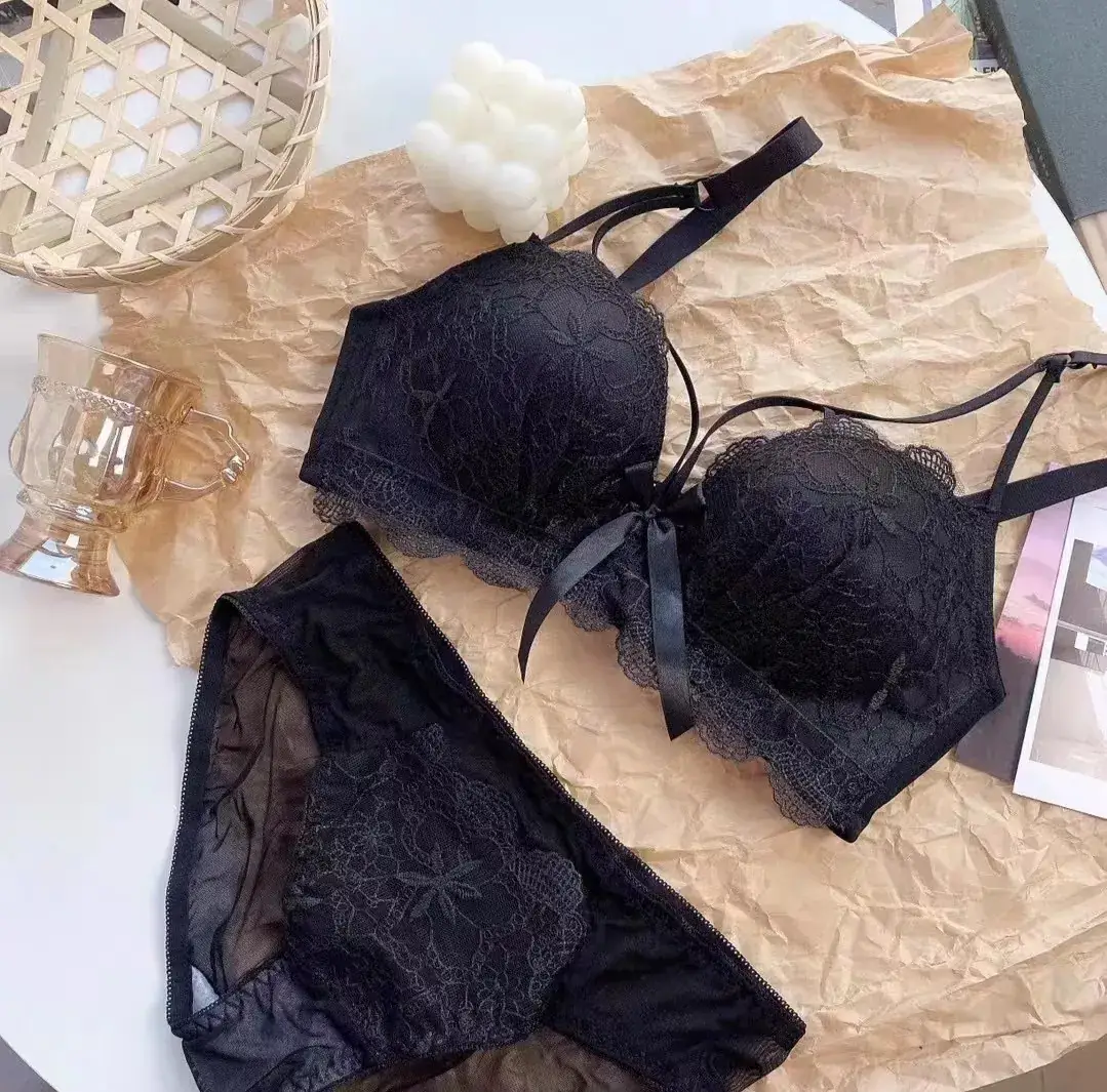 Red Lace Push Up Bra for Small Chest Anti Sagging — feature 36