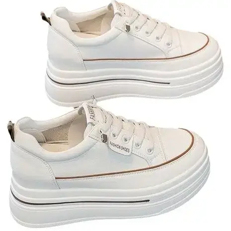 White Platform Sneakers for Women 2024 Spring - Image 9