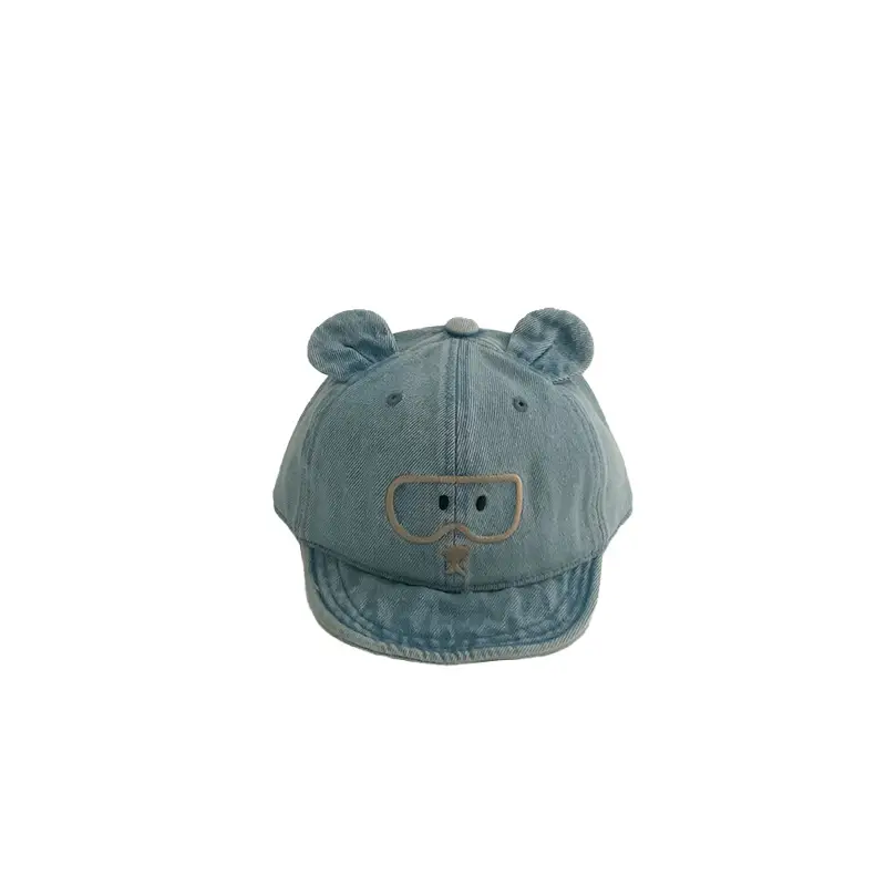 Kids Beanie Hat Blue Soft Briocephalus Beaded - Image 8