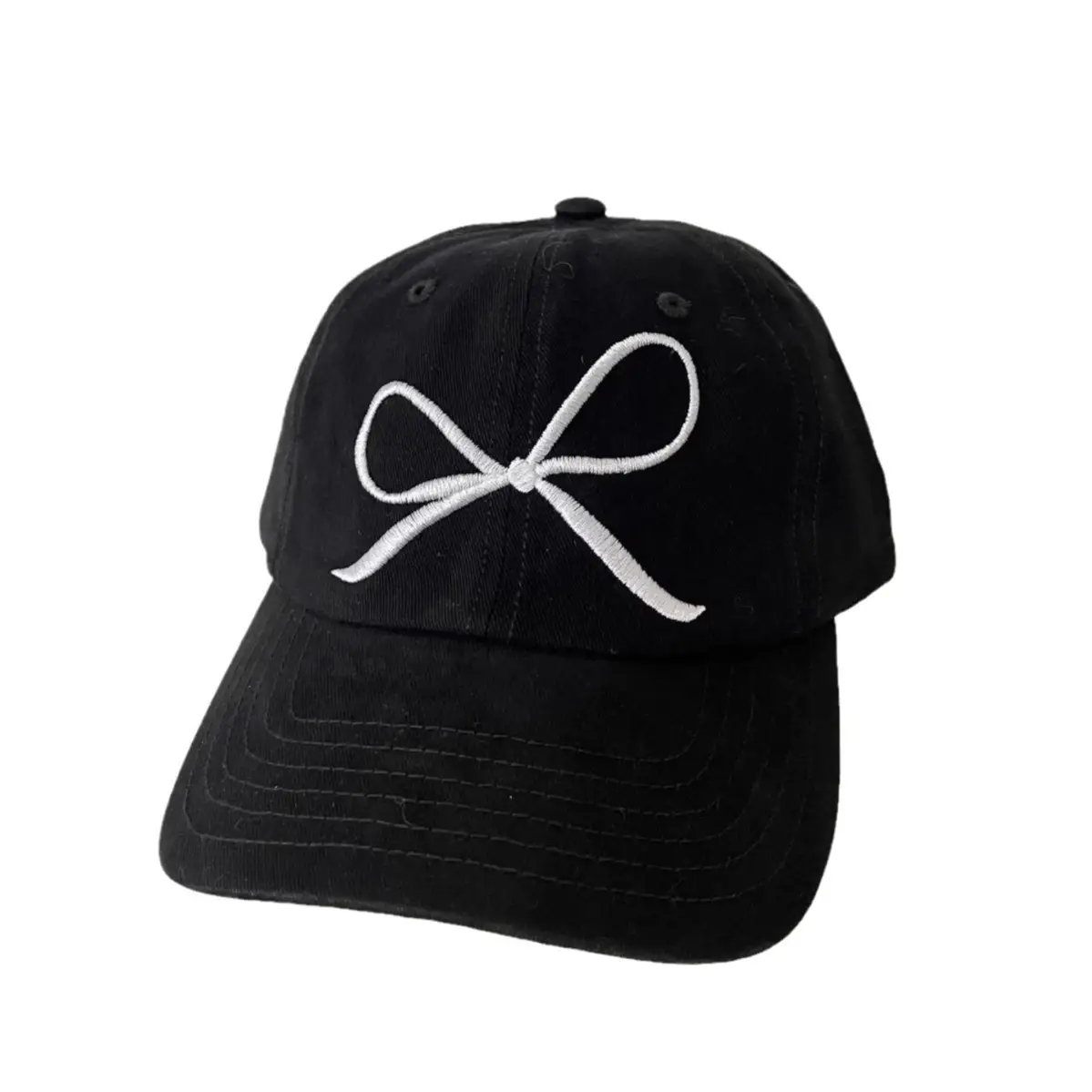 Pink Bow Embroidered Women's Baseball Cap - Image 8