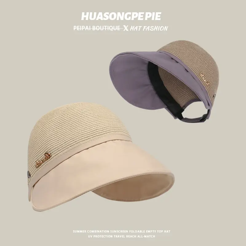Women Black Mesh Sun Hat with Edge - Image 9