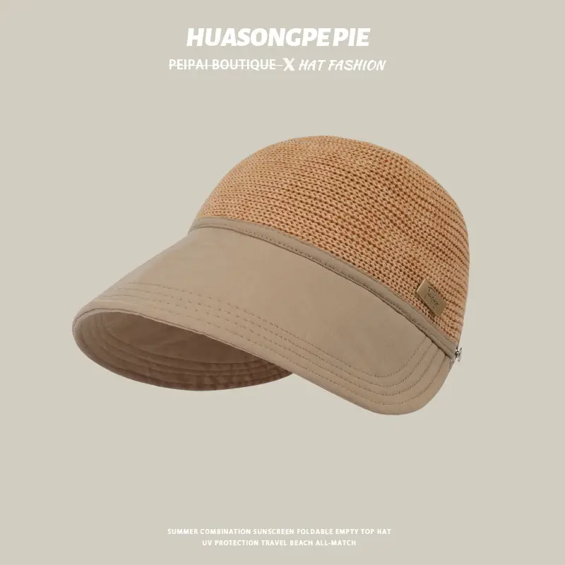 Women Black Mesh Sun Hat with Edge — feature 9