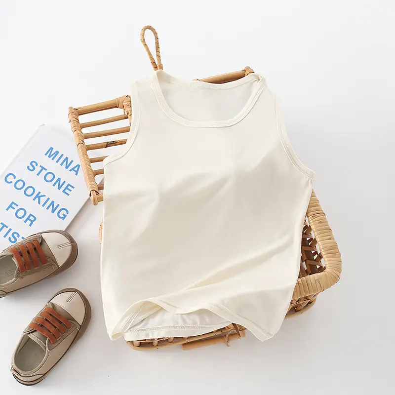 Children's Sleeveless Camisole Vest Orange Modal - Image 2
