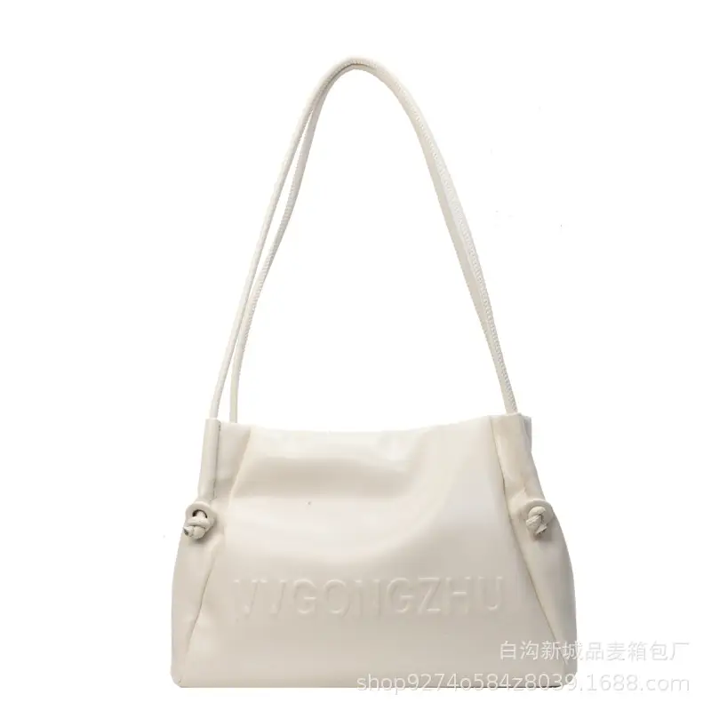 White Minimalist Shoulder Bag for Women 2026