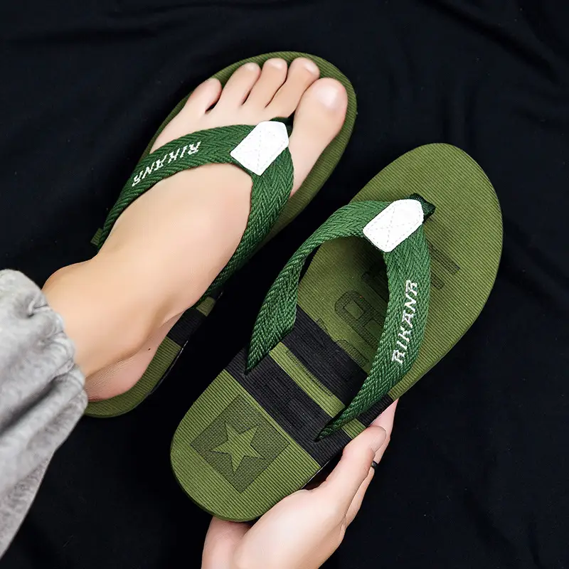 Flip-Flops for Men, Men's Flip-Flops, Beach Slippers, Casual Summer Trendy Non-Slip Personalized Outdoor Slippers