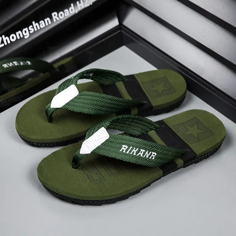 Flip-Flops for Men, Men's Flip-Flops, Beach Slippers, Casual Summer Trendy Non-Slip Personalized Outdoor Slippers