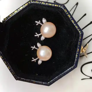 Pearl Earrings Small Sweet Cute Silver Steamed Bun - Image 2