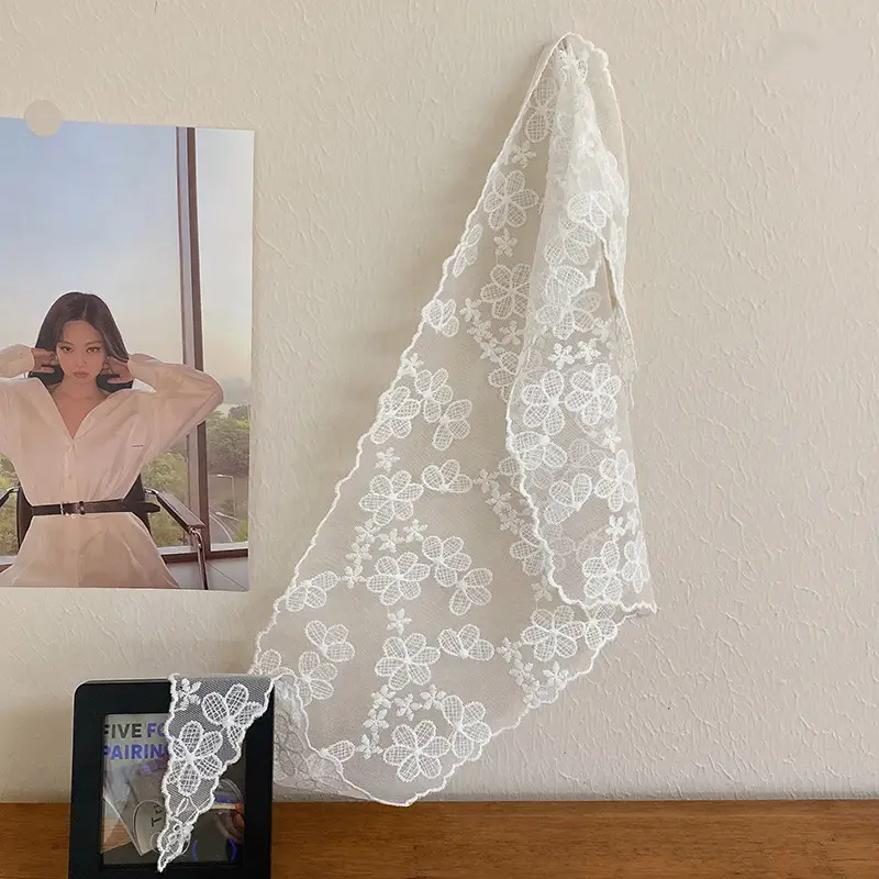 French Lace Headscarf Triangle Scarf for Women — feature 31