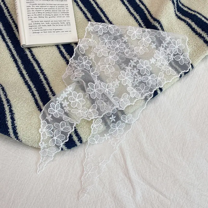 French Lace Headscarf Triangle Scarf for Women — feature 35