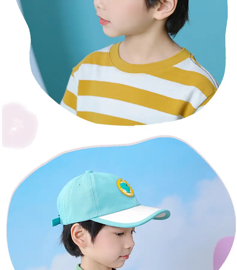 Kids Cartoon Cap Set Blue Pink Baseball Hats — feature 14