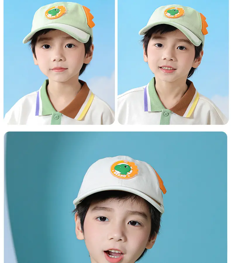 Kids Cartoon Cap Set Blue Pink Baseball Hats — feature 24
