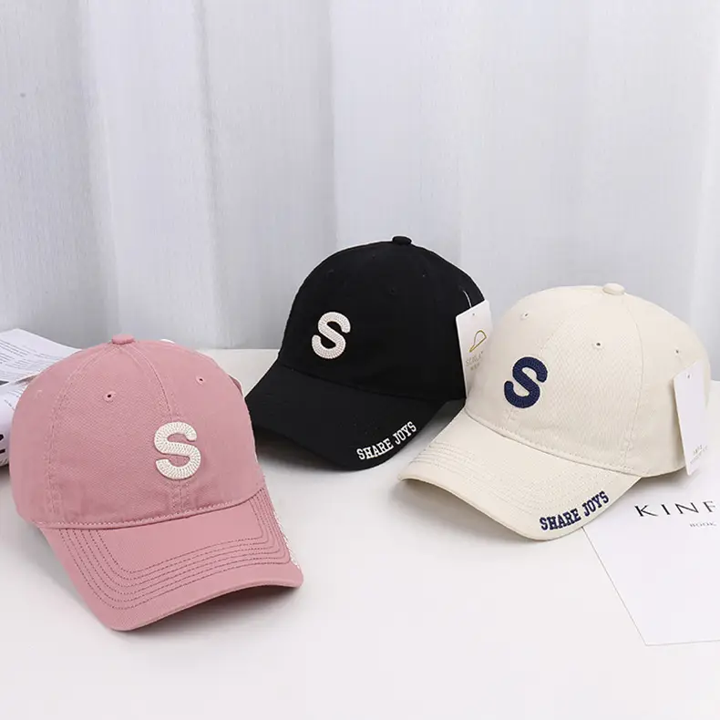 Korean Style Letter Embroidered Baseball Cap Women — feature 16