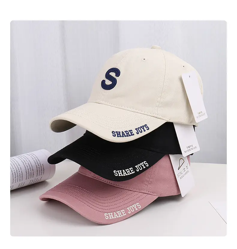 Korean Style Letter Embroidered Baseball Cap Women — feature 20