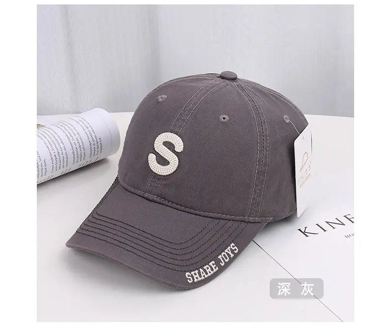 Korean Style Letter Embroidered Baseball Cap Women — feature 24