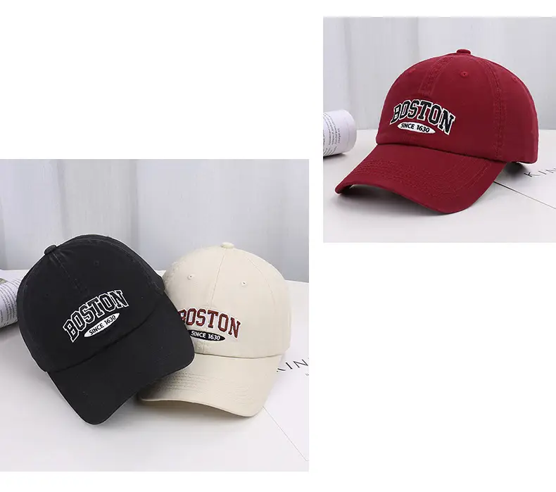 Boston Embroidered Women's Baseball Cap — feature 18